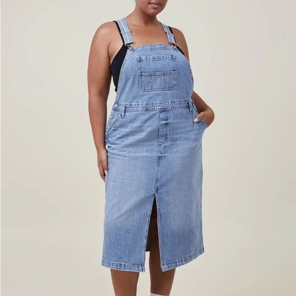 overall dress cotton on Cutwork Detail Cotton Overall Maxi Dress (Women)